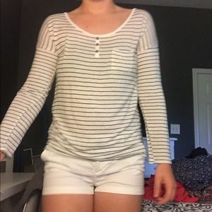 Black and White Striped Shirt